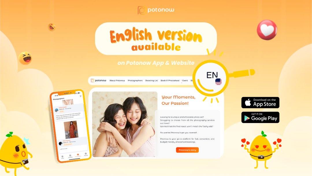 Potonow ra mắt phiên bản tiếng Anh - Mở rộng cơ hội kết nối nhiếp ảnh gia đến với bạn bè quốc tế
