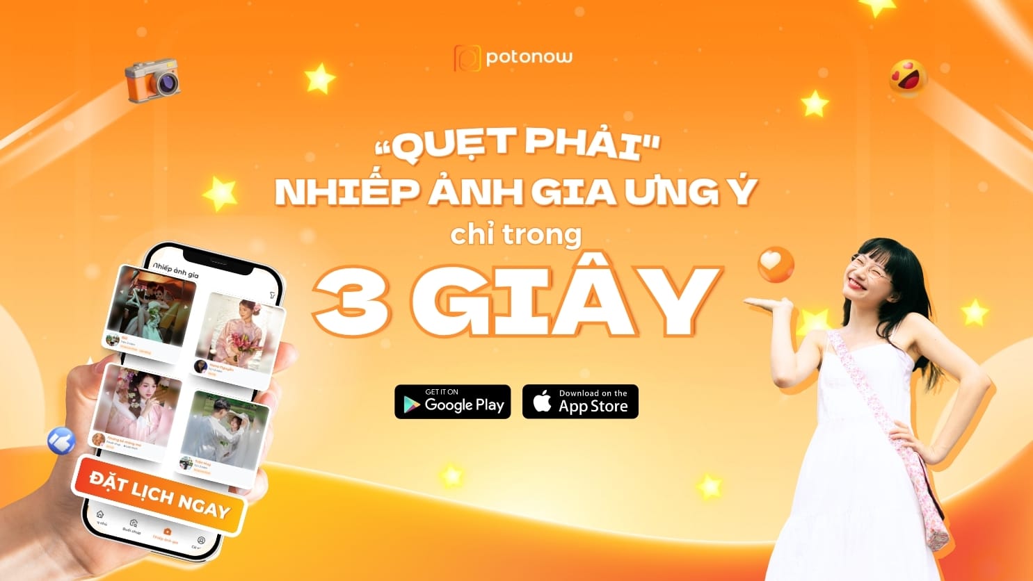 Bạn có biết: Chỉ mất 3s để tìm được nhiếp ảnh gia ưng ý tại Potonow