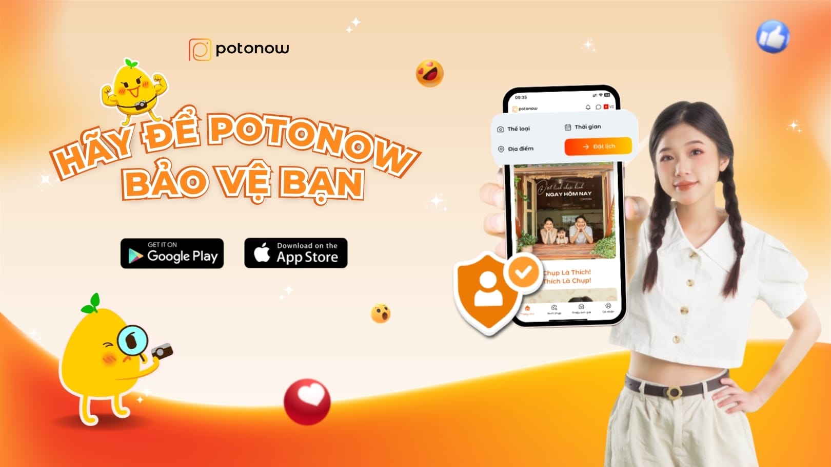 Hãy để Potonow bảo vệ bạn trong mọi buổi chụp nhé!