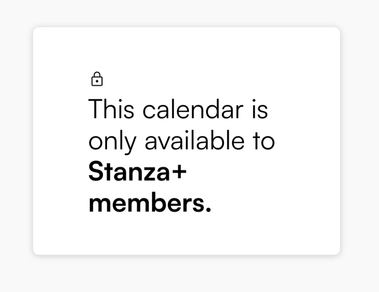What Makes a Calendar “Exclusive” on Stanza?