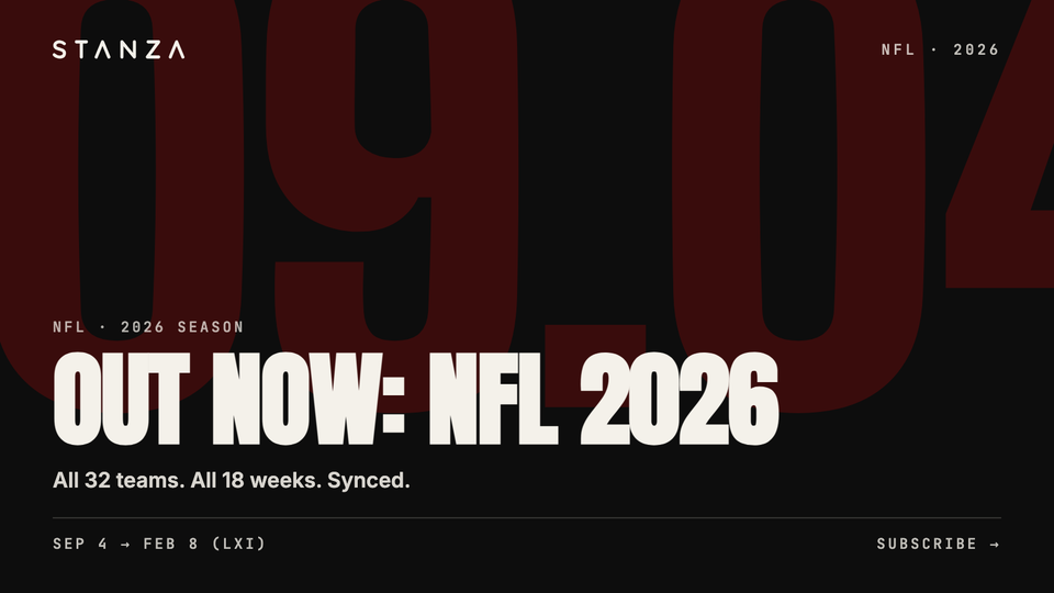📆 Out Now: NFL 2026 Schedule