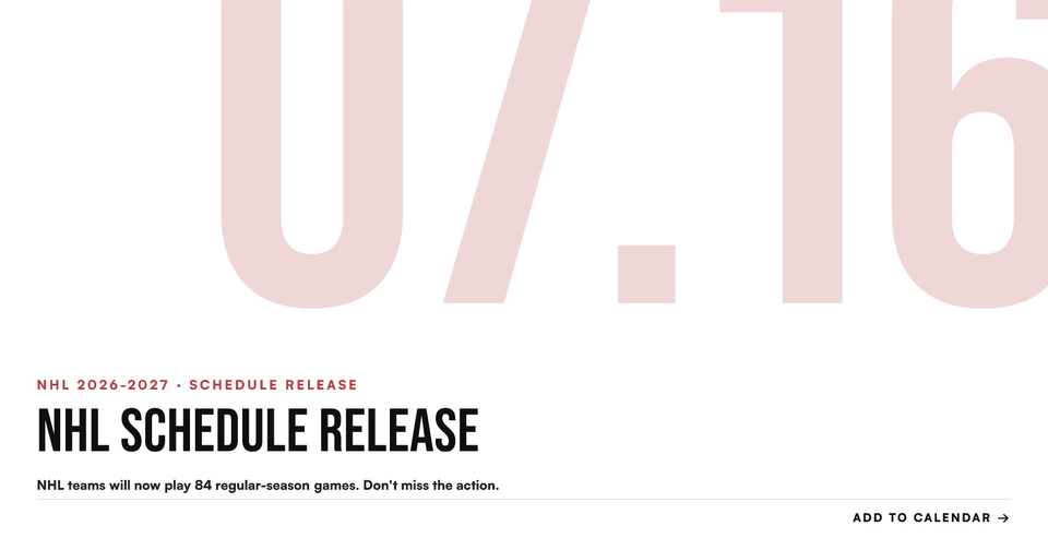 🏒 Don't miss the NHL schedule release