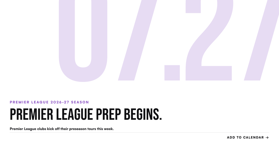 ⚽️ Premier League preseason kicks off