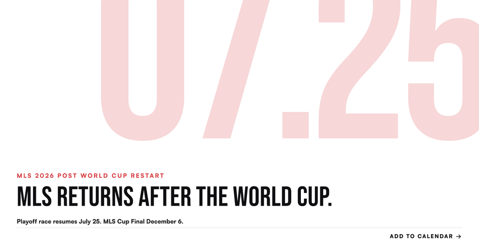⚽ MLS restarts July 25