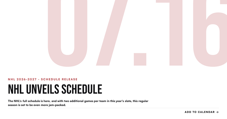 🏒 ICYMI: The NHL schedule is here