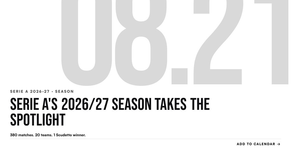 ⚽️ Serie A 2026-27 season is here