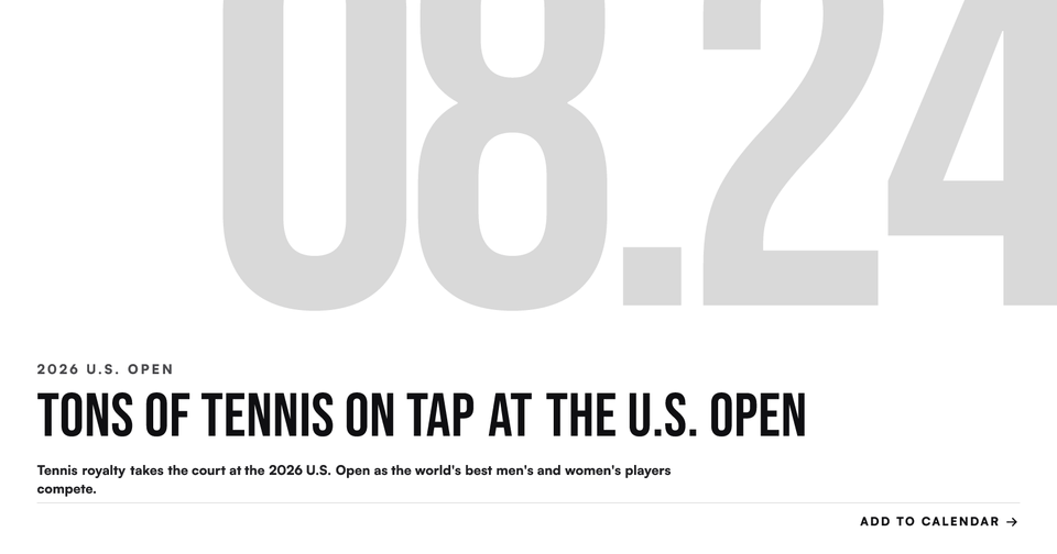 🎾 The U.S. Open is underway