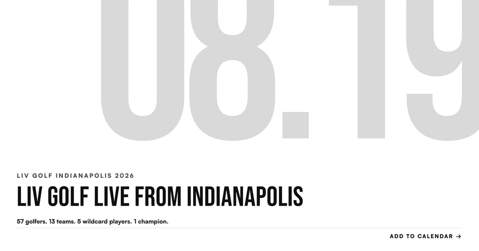 ⛳️ LIV invades Indianapolis