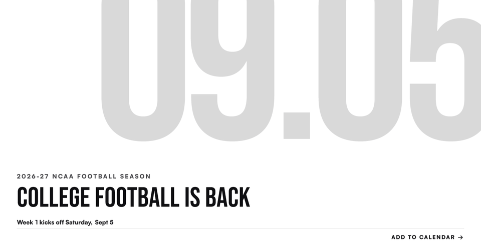 🏈 College football is back