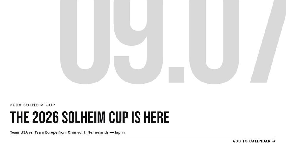 ⛳️ The Solheim Cup is coming