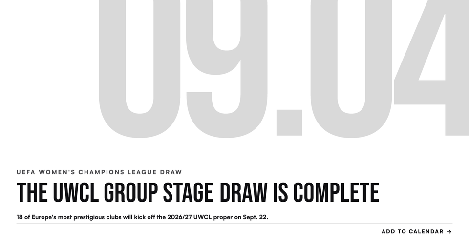 ⚽️ UEFA Women's Champions League is here!