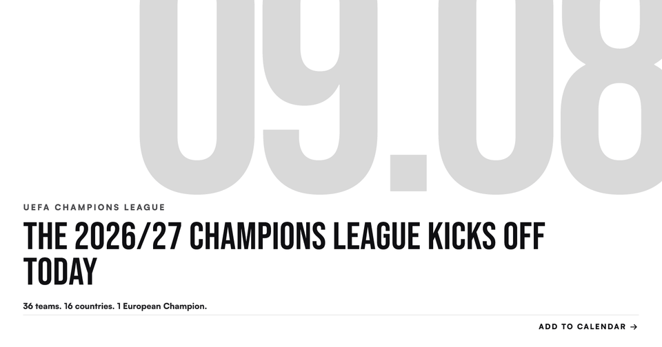 ⚽️ Champions League is back today!