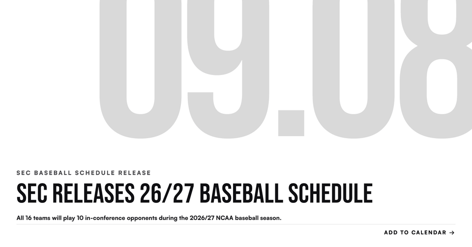⚾️ SEC baseball schedule is out now
