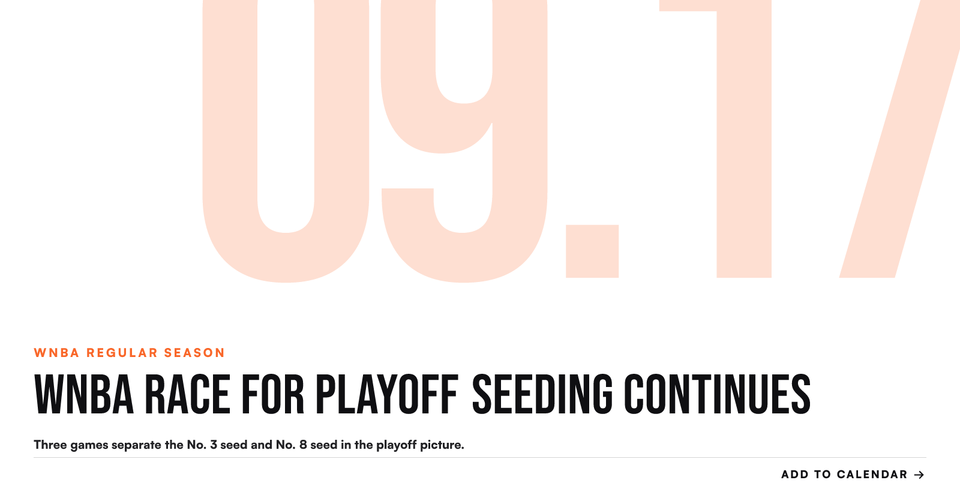 🏀 WNBA regular season winds down