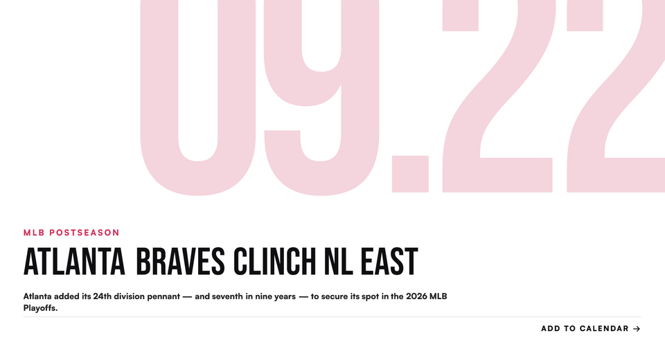 ⚾️ The Braves will play postseason baseball