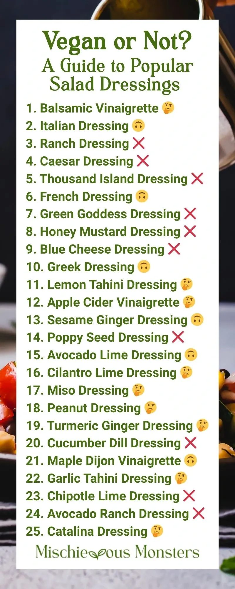 Vegan or Not? A Guide to Popular Salad Dressings