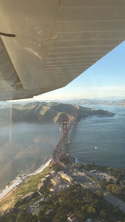 Flying over San Francisco