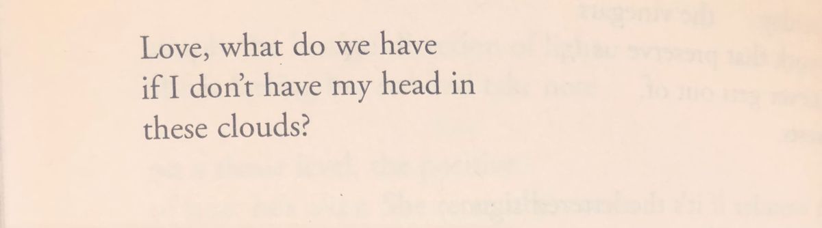 My head in these clouds