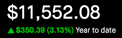 Portfolio - Year to Date - Feb 26, 2025 - Up 3.13%