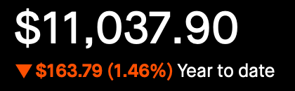 Portfolio - Year to Date - Feb 27, 2025 - Down 1.46%