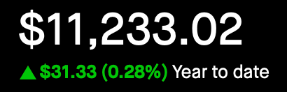 Portfolio - Year to Date - March 4, 2025 - Up 0.28%