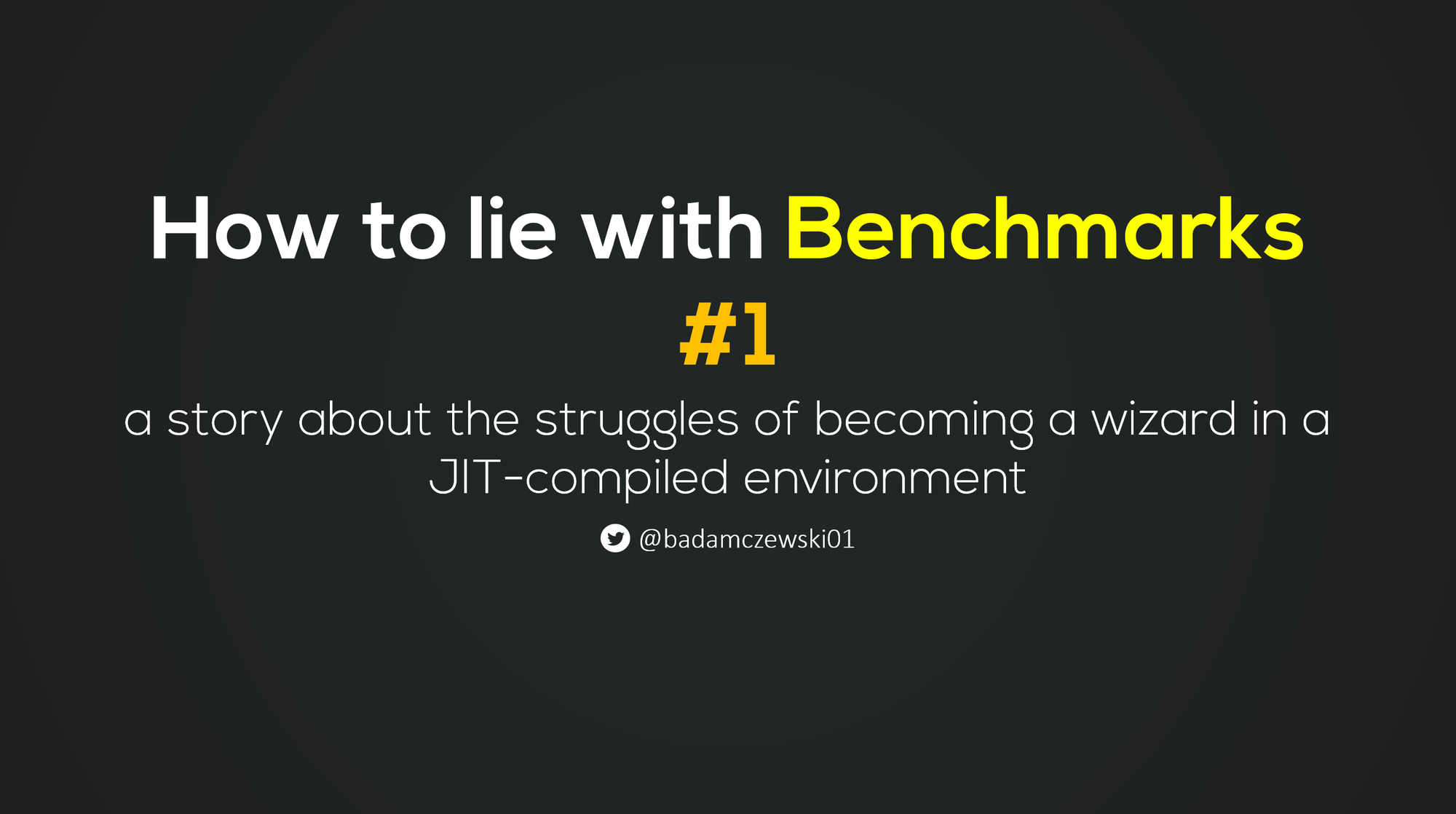 How to lie with Benchmarks