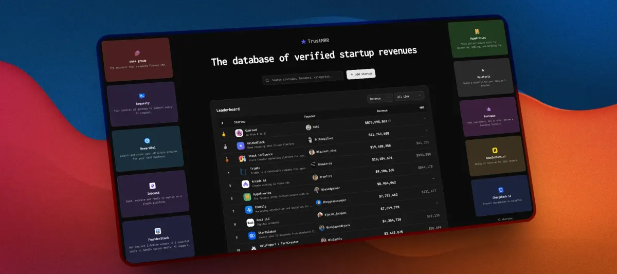 TrustMRR: Wie eine Datenbank für echte Startup-Umsätze gerade die Startup-Welt verändert