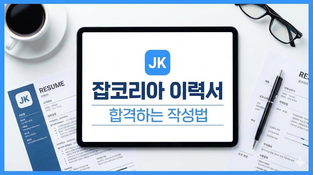 잡코리아 이력서 양식 다운로드 작성법 자기소개서 등록 입사지원 방법 총정리