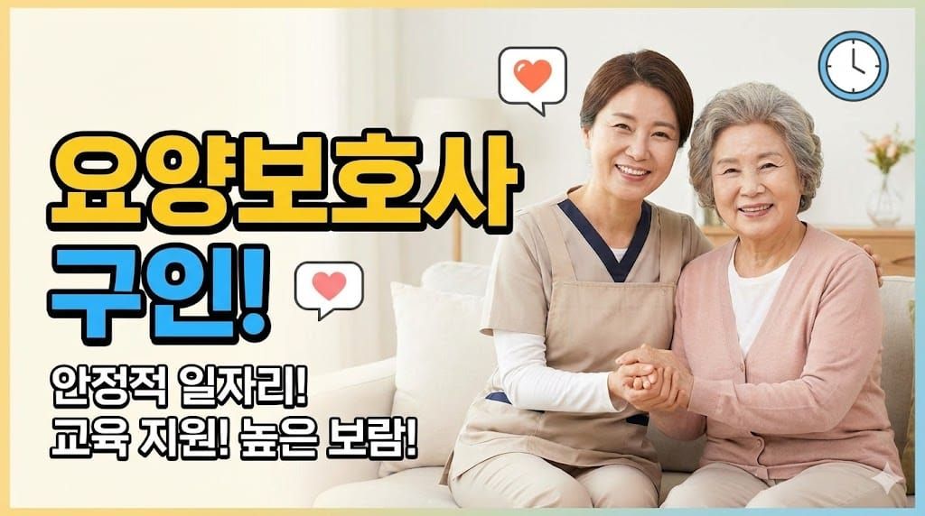 요양보호사 구인 채용정보 방문요양 요양원 시설 재가복지센터 시급 월급 자격조건 지원방법 총정리