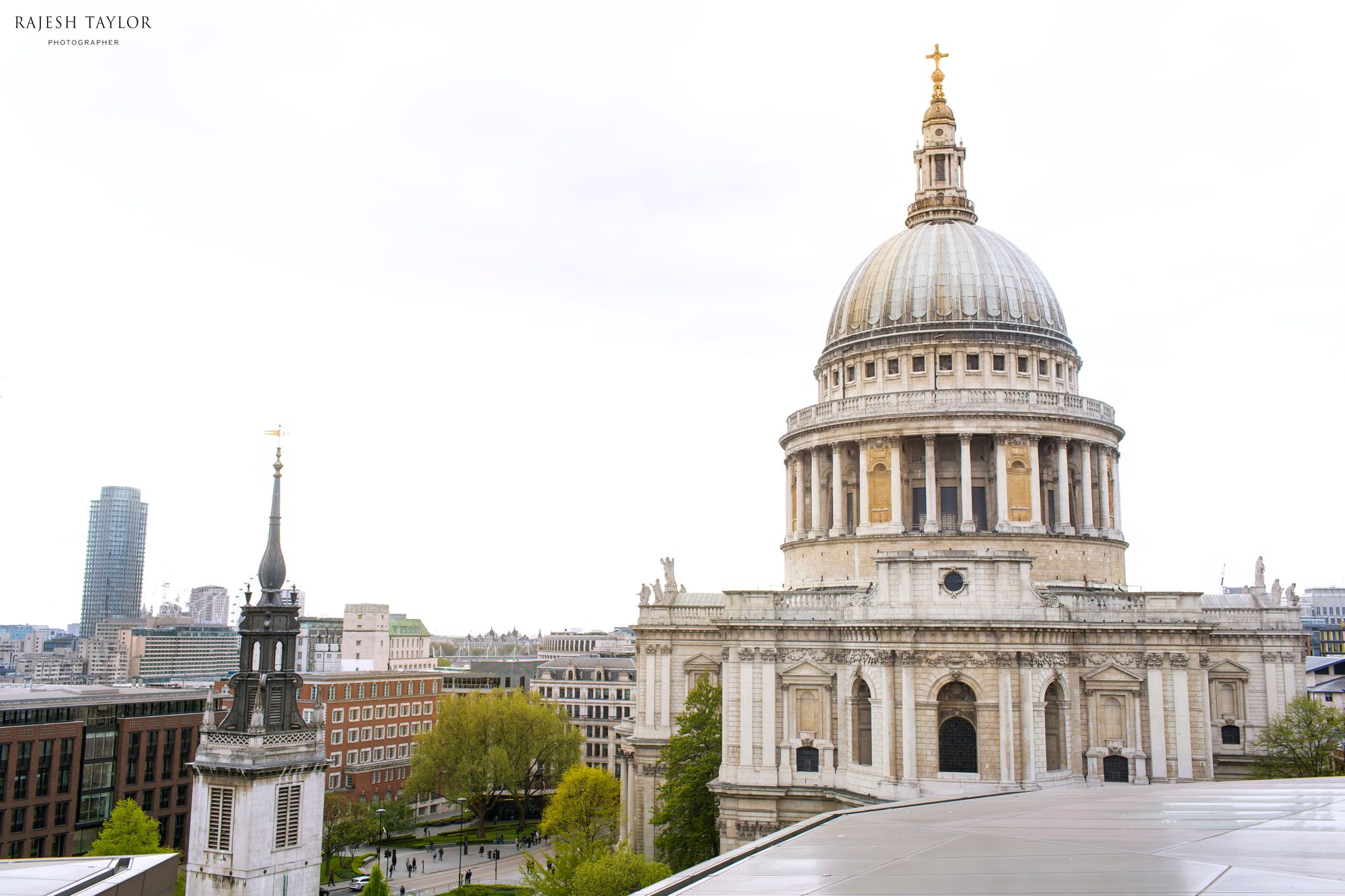 Rooftop views of St Paul's Cathedral towards Ludgate Hill © Rajesh Taylor