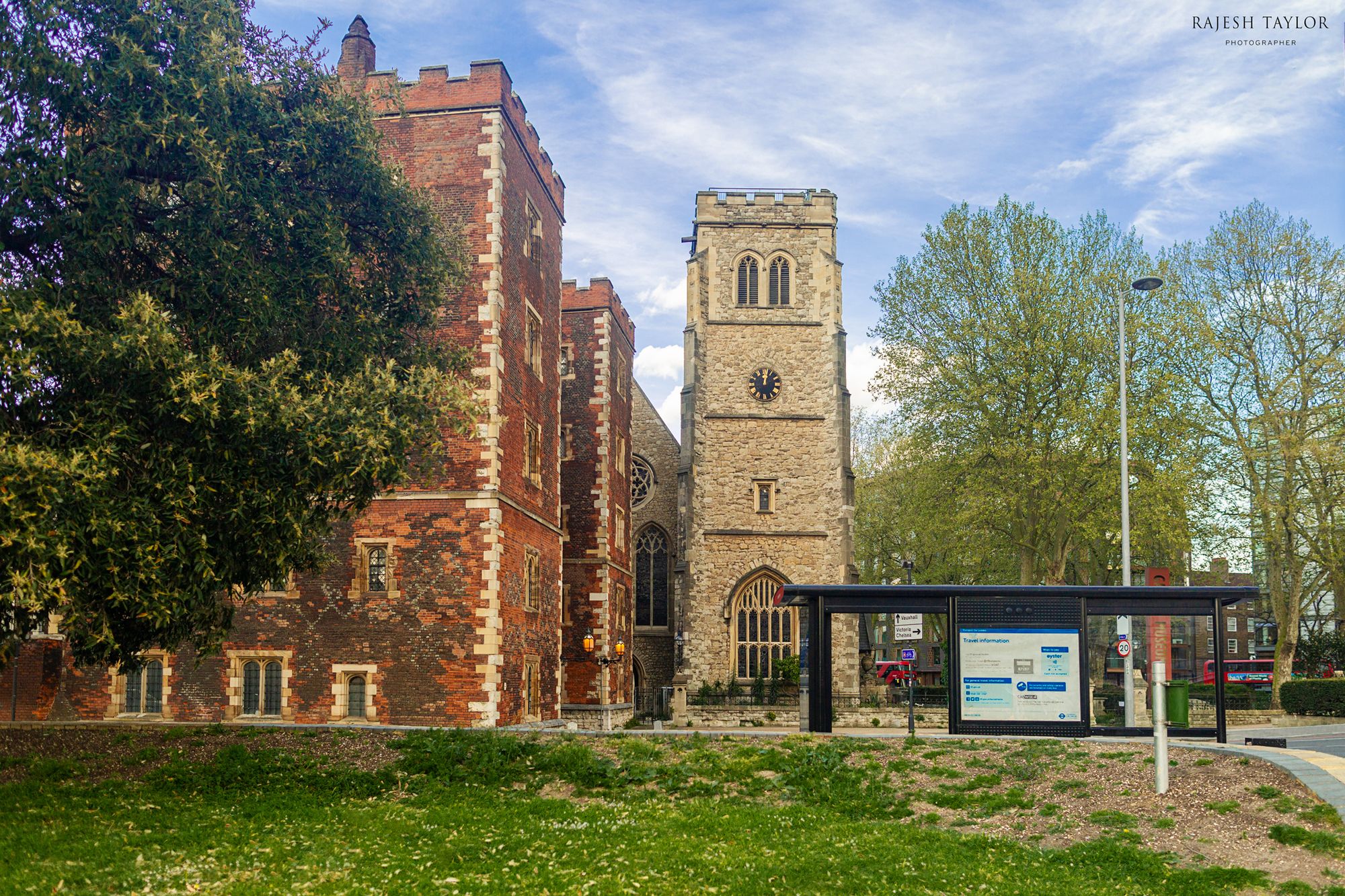 Albert Embankment Path towards Lambeth Palace and Morton Tower © Rajesh Taylor