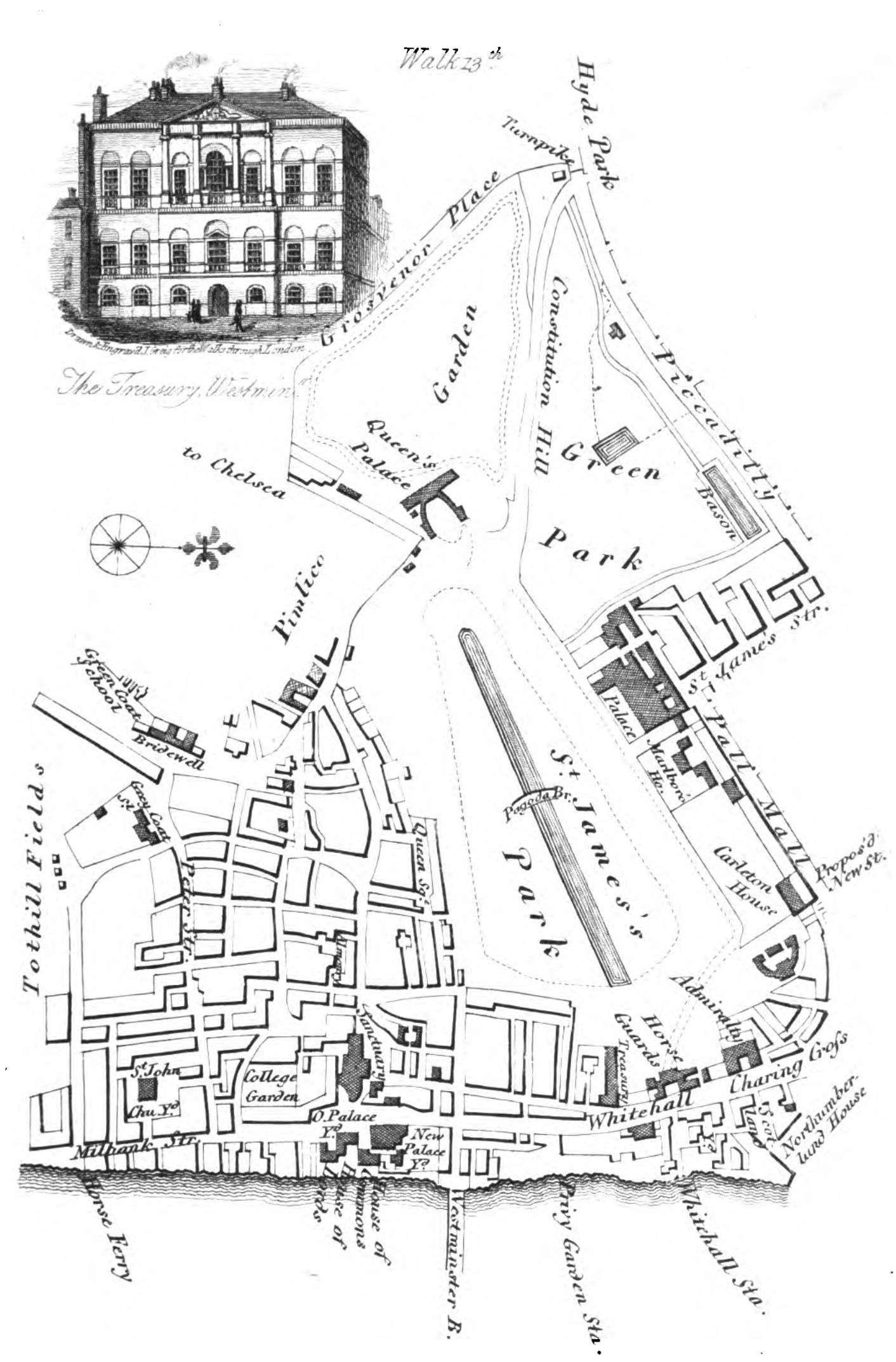 The City of Westminster depicted in 1817: Walks Through London Vol. 2