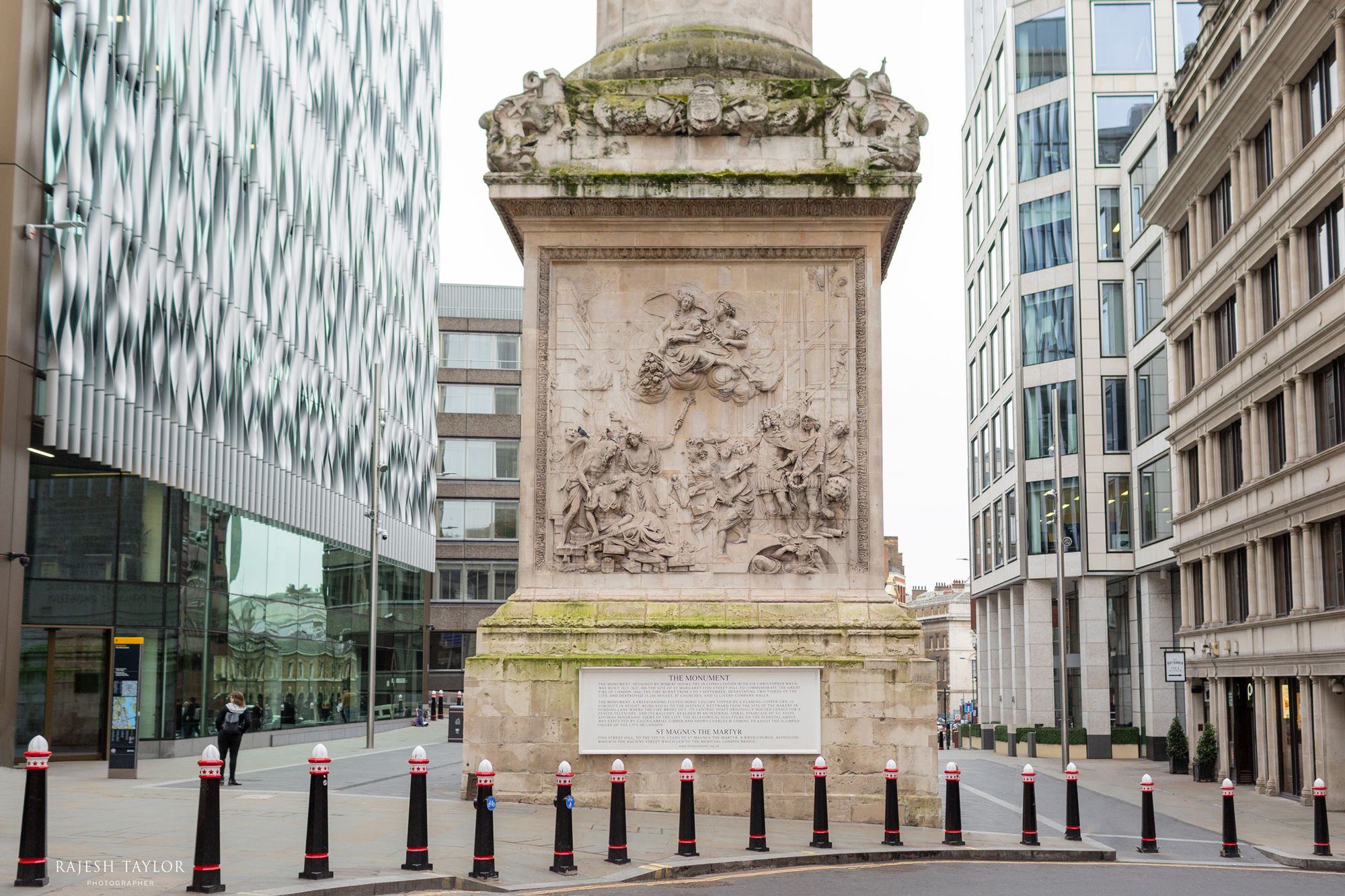 The Monuments' west facing Frieze by Sculptor Caius Gabriel Cibber © Rajesh Taylor