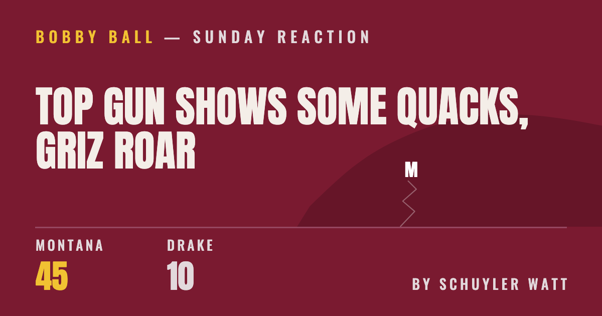 Top Gun shows some quacks, Griz roar