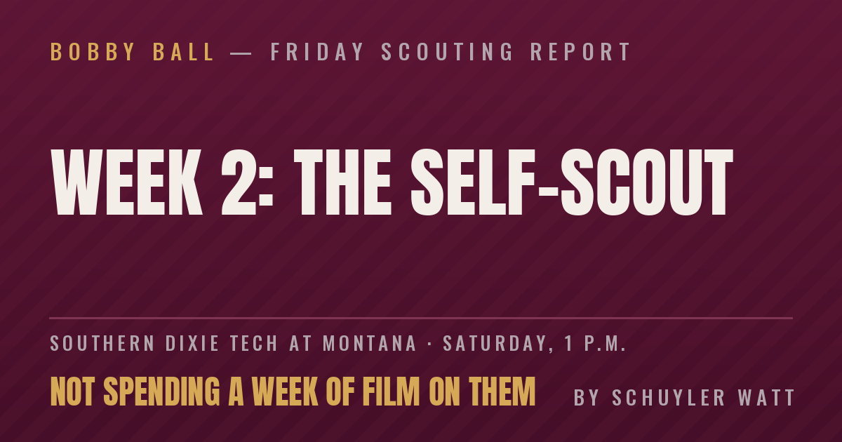 Week 2: The Self-Scout