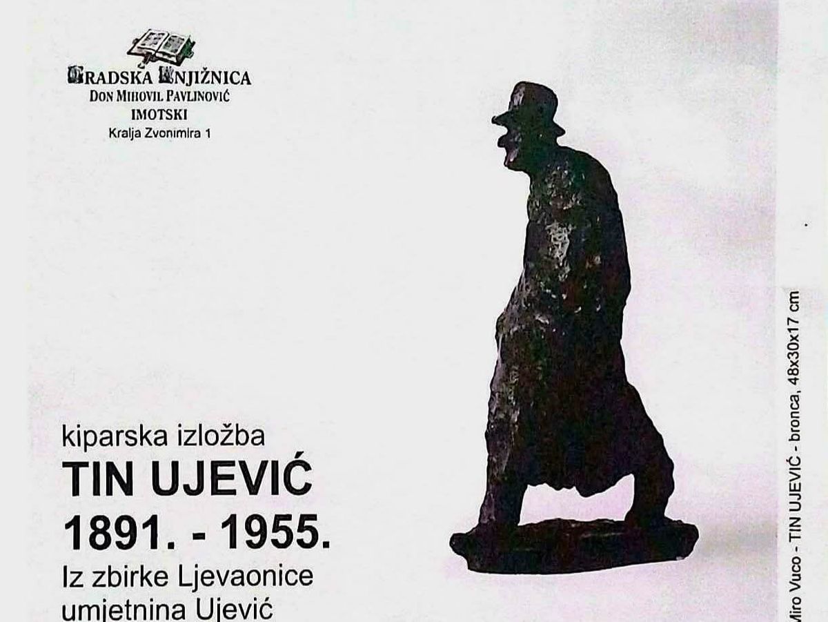 Gradska knjižnica "Don Mihovil Pavlinović" otvara izložbu skica i medalja barda hrvatskog pjesništva Tina Ujevića