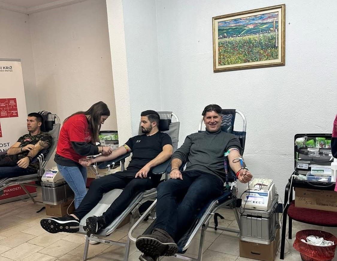 Akcija darivanja krvi povodom Dana darivatelja u RH, Kolovrat: "Posebnu čestitku upućujem Gradskom društvu CK Imotski"