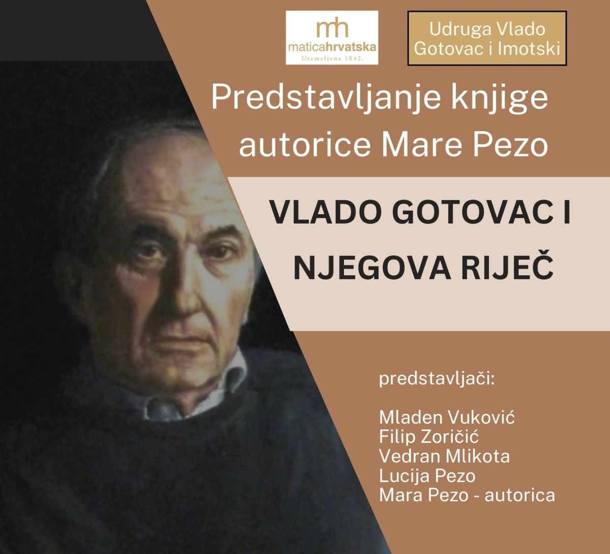Predstavljanje knjige „Vlado Gotovac i njegova riječ“ autorice Mare Pezo