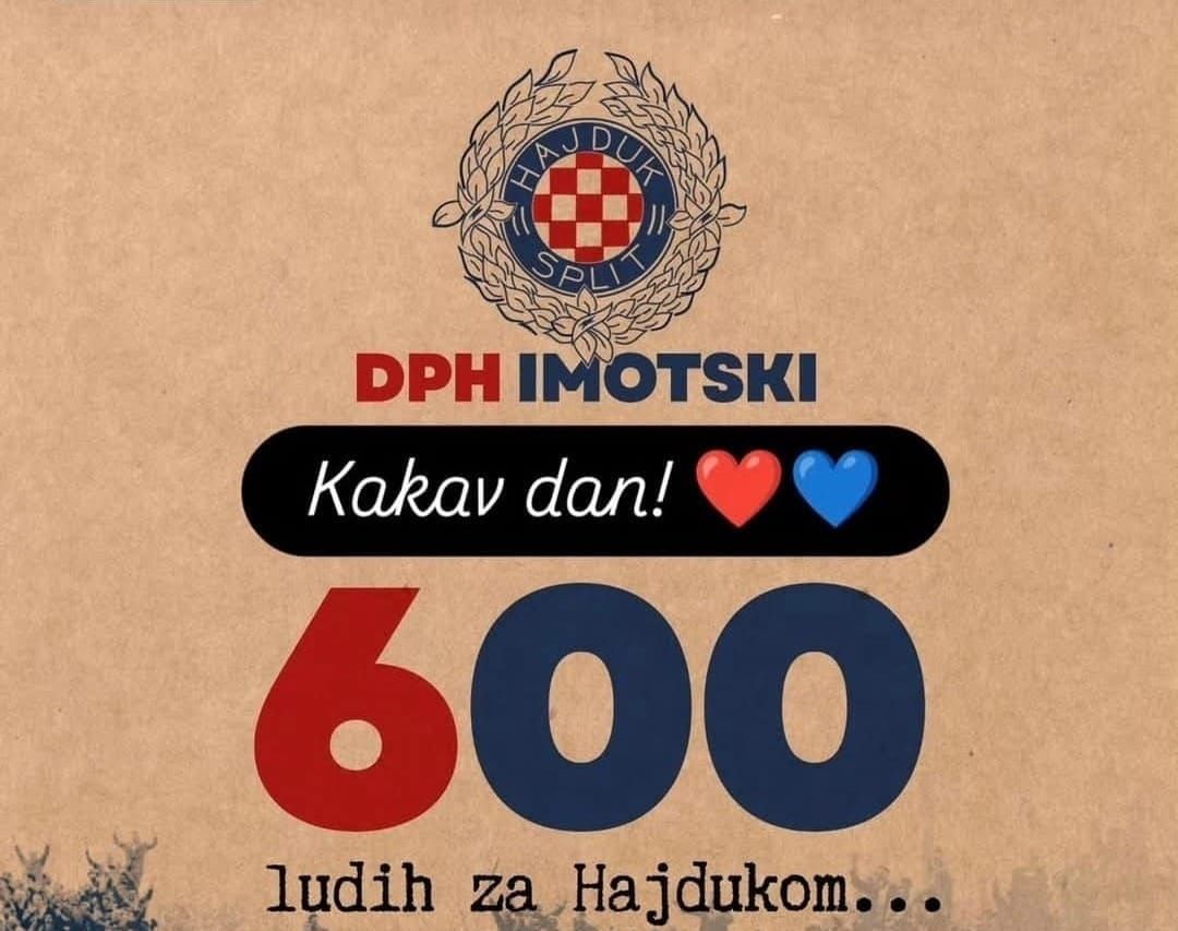 Kakav dan za DPH Imotski - 600 ludih za Hajdukom