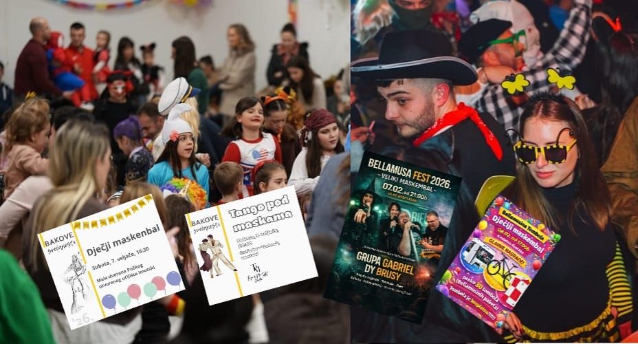 Nastaljaju se pokladni programi u Imotskom i Prološcu - tango pod maskama i veliki te dječji maskenbali