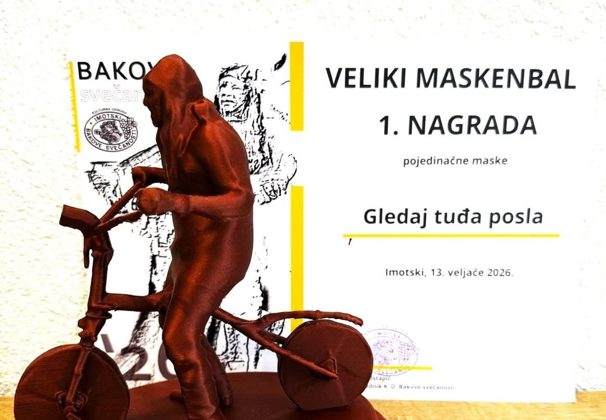 Bakovo društvo odalo počast legendi: "Braco Zen" za najbolju pojedinačnu masku Velikog maskenbala