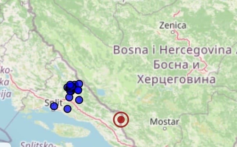 Potres kod Gorice Sovići, osjetio se i u Imotskoj krajini