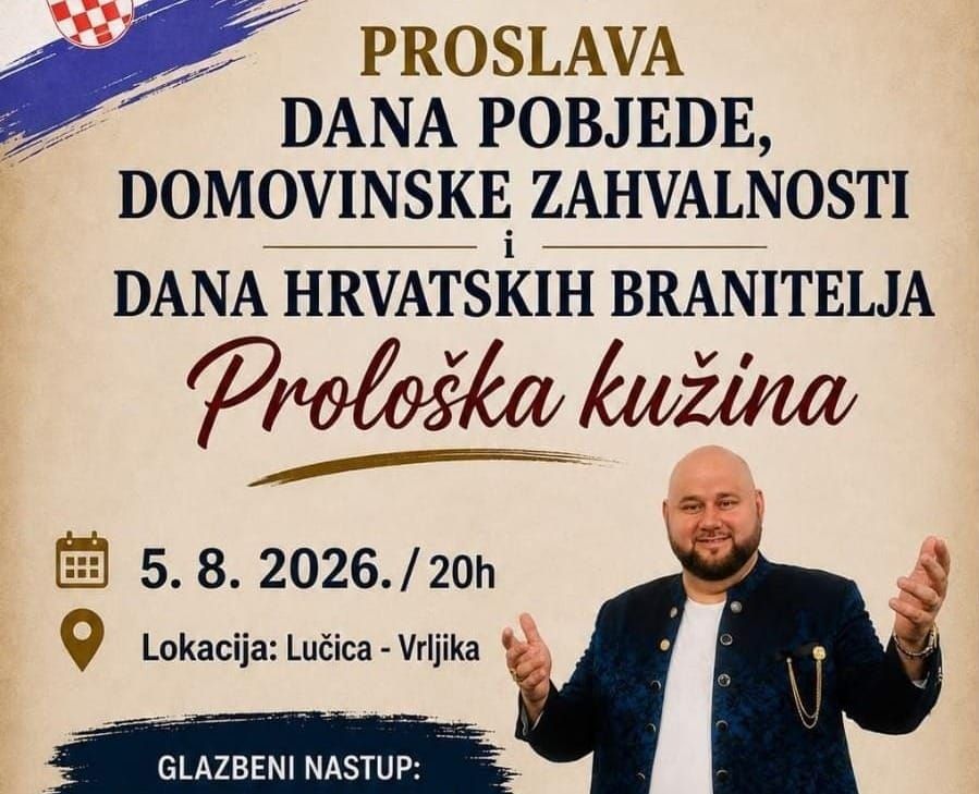 Branko Medak i JEXI Band stižu na Vrljiku: Proslavite Dan pobjede uz glazbu i Prološku kužinu