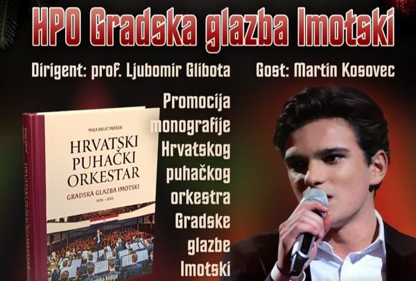 Božićno-novogodišnji koncert i predstavljanje monografije HPO Gradske glazba Imotski