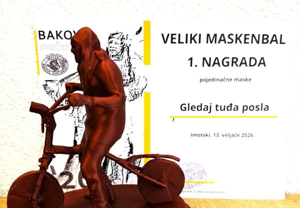 Bakovo društvo odalo počast legendi: "Braco Zen" za najbolju pojedinačnu masku Velikog maskenbala