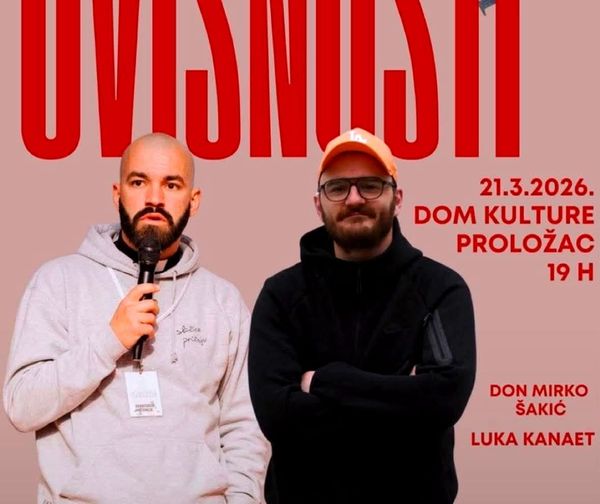 Don Mirko Šakić i Luka Kanaet govore o ovisnosti na tribini u Prološcu