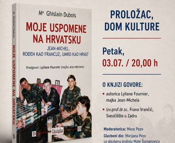 Majka Jean-Michela Nicoliera dolazi u Proložac: Predstavlja se knjiga "Rođen kao Francuz, umro kao Hrvat"