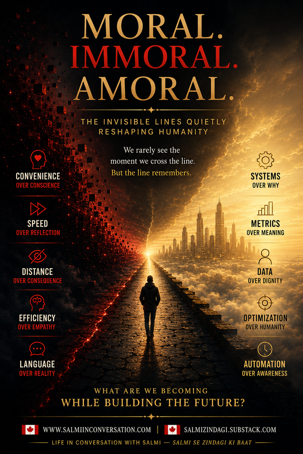 Moral. Immoral. Amoral.