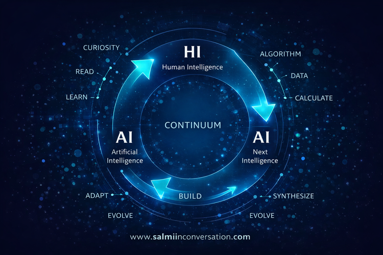 HI → AI → NI The Continuum of Intelligence From Reading Minds to Thinking Machines — and Beyond