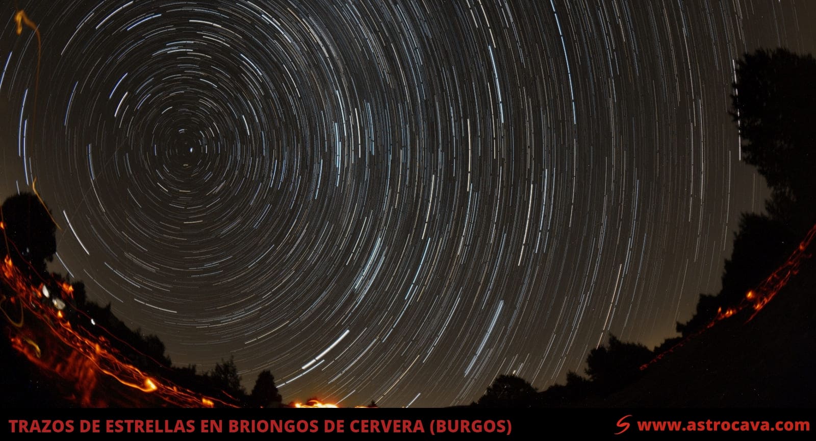 Movimiento de las estrellas alrededor del polo norte celeste